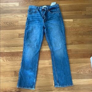 Zara Women's Straight Leg Jeans - Blue
